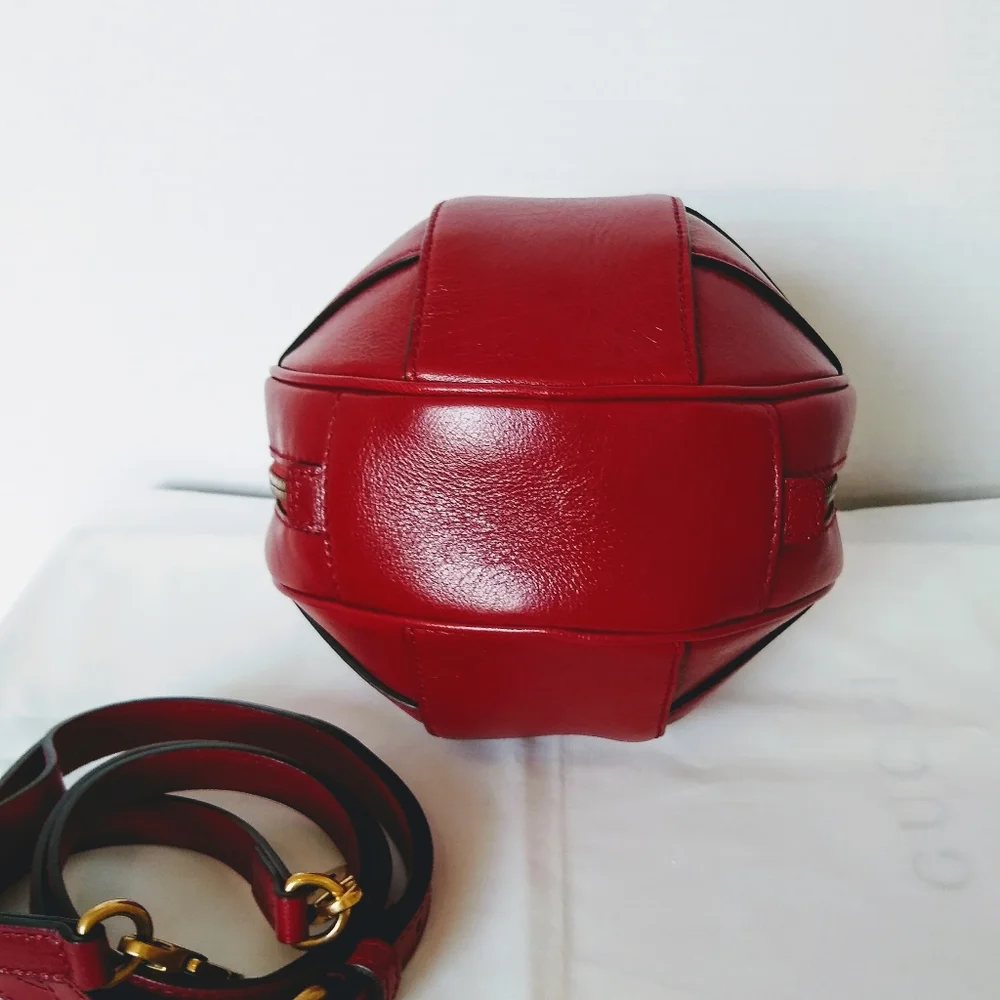 GUCCI Red Mini Tifosa Ball Bag - Authentic NWT - Picture 10 of 16
